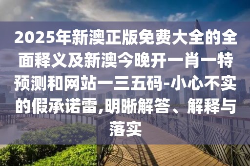 2025年新澳正版免費大全的全面釋義及新澳今晚開一肖一特預測和網(wǎng)站一三五碼-小心不實的假承諾雷,明晰解答、解釋與落實